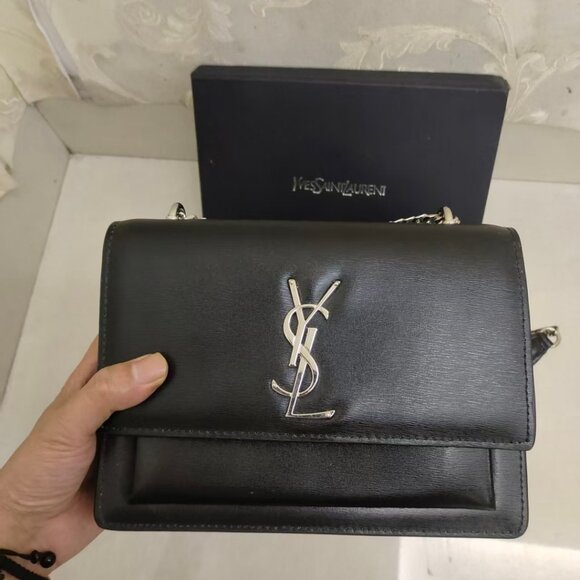 Saint Laurent YSL Sunset series black shoulder bag - Picture 6 of 9
